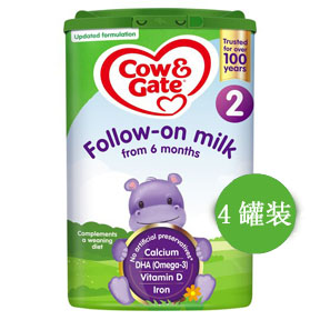 英国牛栏2段6-12月Cow&Gate婴幼儿奶粉800g*4罐英国包税直邮