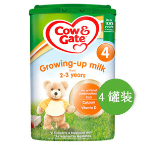 英国牛栏4段2-3岁Cow&Gate婴幼儿奶粉800g*4罐英国包税直邮